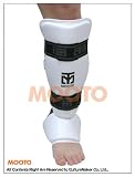 Mooto Taekwondo Shin and Instep Protector - White