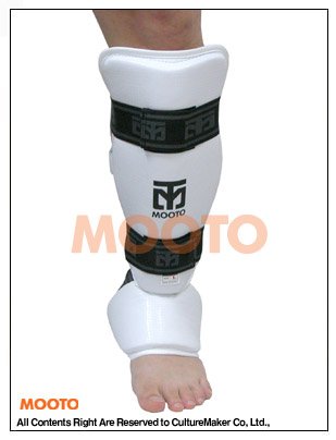Mooto Taekwondo Shin and Instep Protector - White