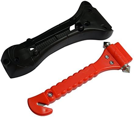 Langkou Automotive Car Safety Hammer Window Breaker Seatbelt Cutter Red