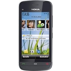 Nokia C5-03 Smartphone (8.1cm (3.2 Zoll) Touchscreen, 3.5mm Klinkenbuchse, Ovi Karten, GPS) graphite black