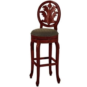 Click here to buy Montgomery Swivel Bar Stool Tuscan Mahogany by Home Decorators Collection.