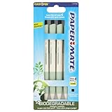 Paper Mate Earth Write Retractable Medium Point Ballpoint Pens, 4 Black Ink Pens (1757526)