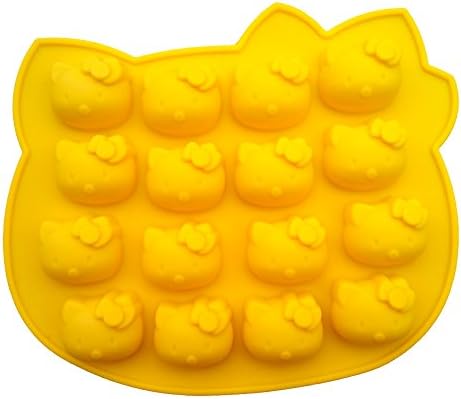 Fanhesheng 16 Cavity Hello Kitty Biscuit Cake Pan Silicone Cake Baking Mold Ice Cube Lattice Tray Chocolate DIY Handmade Soap Moulds