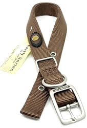 Hamilton EARTH SERIES Deluxe 1" D/T Nylon Dog Collar, Brown, 26"