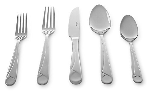 Culina Capri 20pcs Flatware for 4, 18/10 Stainless Steel Silverware Mirror Finish