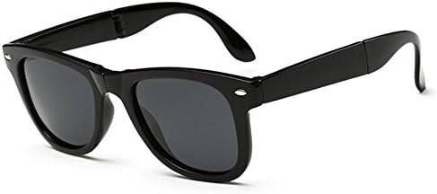 Syka Classic Compact Folding Wayfarer Old School Retro Vintage Sunglasses(C1)