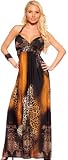 Designer Multi Color Print Halter Surplice Womens Long Maxi Dress