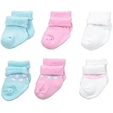 Gerber Baby-Girls Newborn 6 Pack Variety Socks