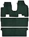 Premier Custom Fit 3-piece Set All One Piece Carpet Floor Mats for Honda and Isuzu (Premium Nylon, Evergreen)