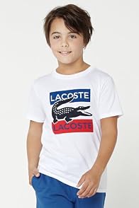 Boy's Short Sleeve Lacoste And Croc Print Graphic T-Shirt