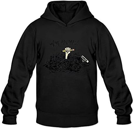 HAGB3K Men Charlie Hebdo Hoodies S Black