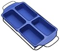 Roshco Silicone Four In One Loaf Pan with Sled, Blue