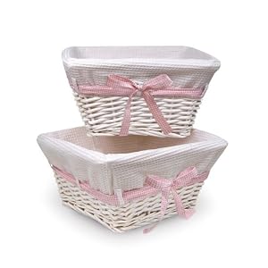 Buy Badger Basket White Wicker Nursery Basket with... by Badger Basket now!