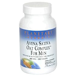 Planetary Herbals Avena Sativa Oat Complex for Men, 480 mg, Tablets, 200 tablets