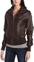 EMU Women's Third Reef Leather Bomber Jacket,Chocolate,Large