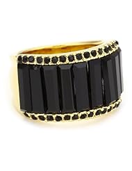 Judith Leiber Jewelry Baguette and Pave Crystal Band, Size 7
