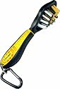 CHAMP GOLF EQUIPMENT PRO SOFT SPIKE AND CLUB BRUSH, BLACK / YELLOW