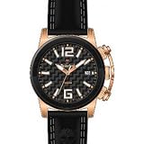 Timberland QT771.11.01 Mens Fastpack Black Dial and Leather Strap Watch