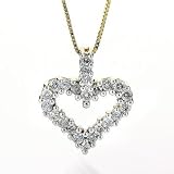 14K Diamond Heart Pendant w/ Chain - 18