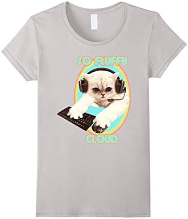 Women's PopularMMOs "So Fluffy Cloud" T-Shirt Medium Silver