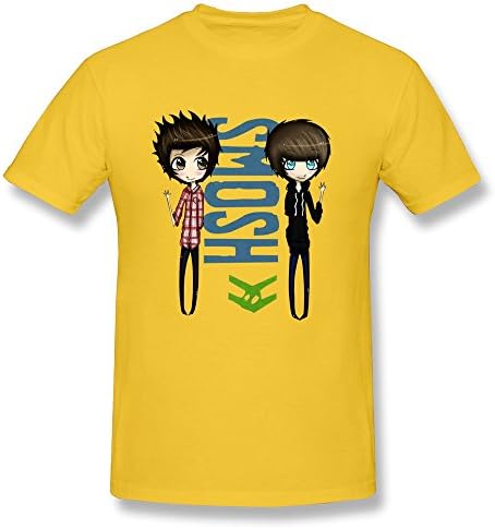 Men's Smosh Anthony And Ian 100% Cotton Tee Shirts Yellow M