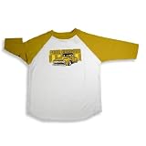 Dogwood - Boys 3/4 Sleeve Baseball Style Tee Shirt, White, Gold