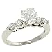 Round Single prong Set Diamond Engagement Ring .41cttw