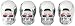 SKULL VALVE CAPS SET OF 4
