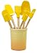 Le Creuset 7-Piece Spatula Set with Crock, Citrus