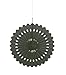 Black Solid Premium Tissue Paper Fan - 16