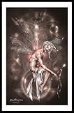 Gothic Fairy (White Orb Fairy) Art Gold Wood-Mounted Poster Print - 24 X 36