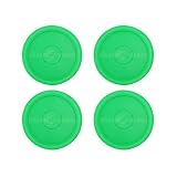 4 Green Round Air Hockey Pucks