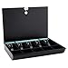 Office Products : Cash Box/ Drawer Tray with Locking Cover, Black, EA CEB10620