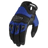 ICON TWENTY-NINER - BLUE LARGE - MENS MOTORCYCLE GLOVE - NEW