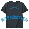 T-SHIRT BLACK " WORD ANTARCTICA RETRO "