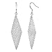 Annymall Fashion Bohemia Jewelry Rhombus Shape 925 Sterling Silver Plated Earrings for Women Girls