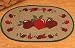 OVAL Shaped APPLE Design Jute Kitchen RUG - 30x 19 inch - NEW!
