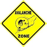 AVALANCHE ZONE snow weather ski hobby sign