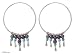 Amethyst and turquoise earrings, 'Bangles' 2.2 W 3.2 L