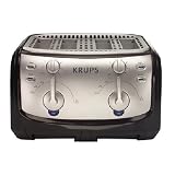 Krups FEM4B 4-Slice Toaster, Black