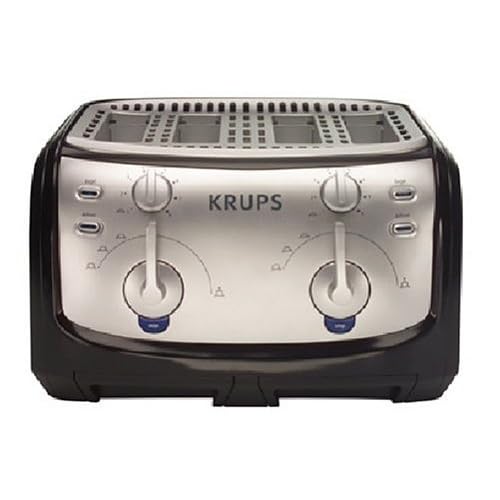Krups FEM4B Toaster, 4Slice, Black Kitchen & Dining