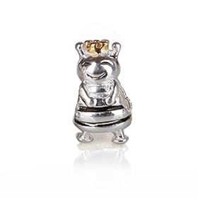 Bling Jewelry Queen Bee 925 Sterling Silver Animal Bead Pandora Chamilia Troll Compatible
