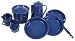 Sports : Max Fuchs Kochset "Western",Email,blau, Topf, Pfanne, Kanne u. a.