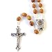 Olive Wood Rosary with Water From River Jordan