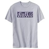 T-Shirt Silver Gray  St. Kitts & Nevis Athletic  Country