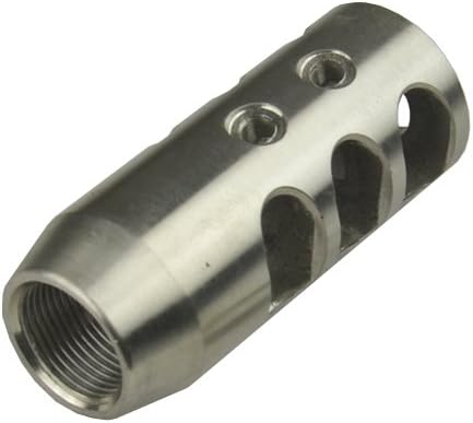 GRG Stainless Steel 5/8x24 Thread Competition Short Compact Style Muzzle Brake Device, For 308 .308, AISI 304 Stainless Steel CNC Precision Machined Surface,with Crush Washer