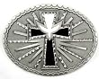 Holy Spirit Black Cross w/ White Dove Buckle