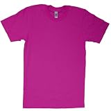 American Apparel - Fine Jersey Short Sleeve T-Shirt, Fuchsia, S