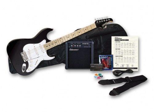 Childrens Toyshop  Musical Instruments : Silvertone  SS10 PAK BK Silvertone SS10 Citation Guitar & Amp Package, Liquid Black