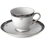 Sentiments Moonstone Demitasse Cup and Saucer [Set of 4]